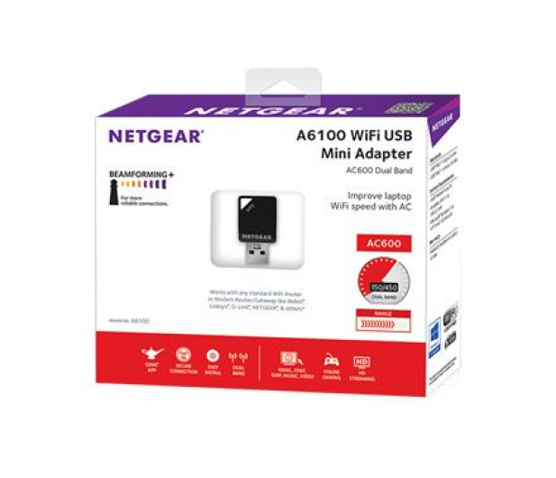 NETGEAR A6100-100PES Adapter AC600(150/433) DB - 173607 - zdjęcie 6